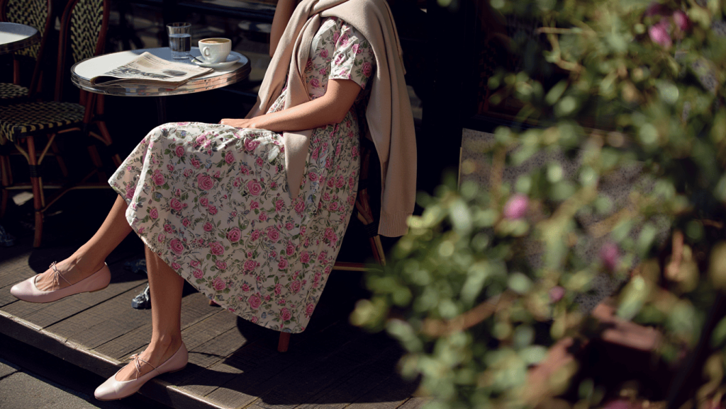 Une femme qui porte une robe Maje